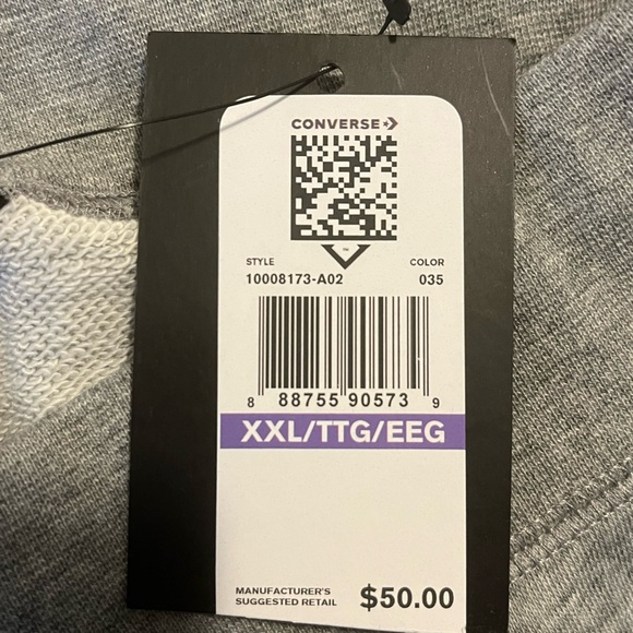 Brand New with Tags Converse Sweatpants in Gray Size XXL - Picture 4 of 4